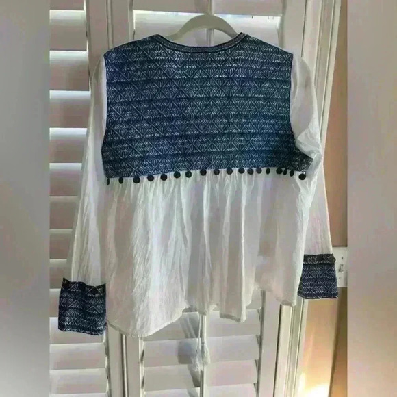 Velzera embroidered bohemian top with tassel and coin detail - Picture 4 of 12